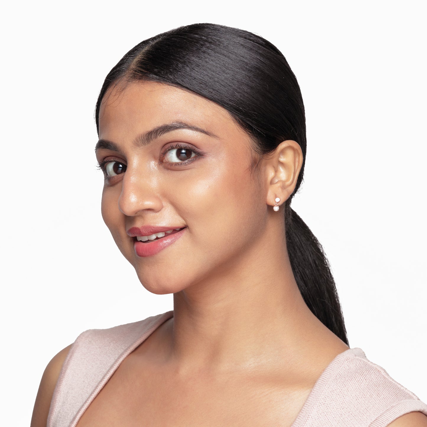 Disco ball mini drop earrings