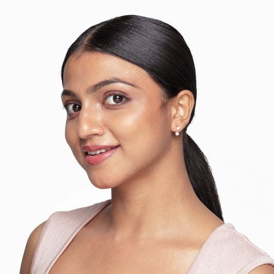 Disco ball mini drop earrings