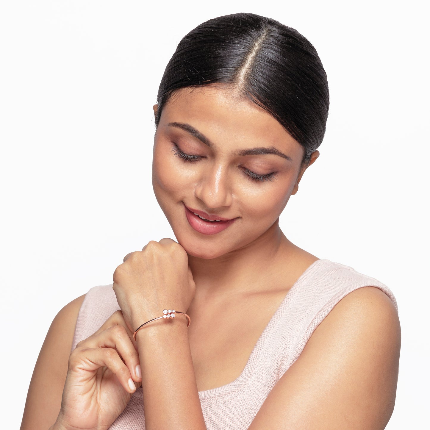 Three Stone Front Open Cuff