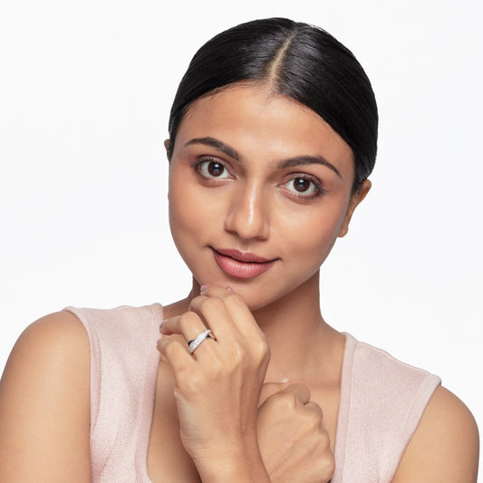 Studded Overlap Ring