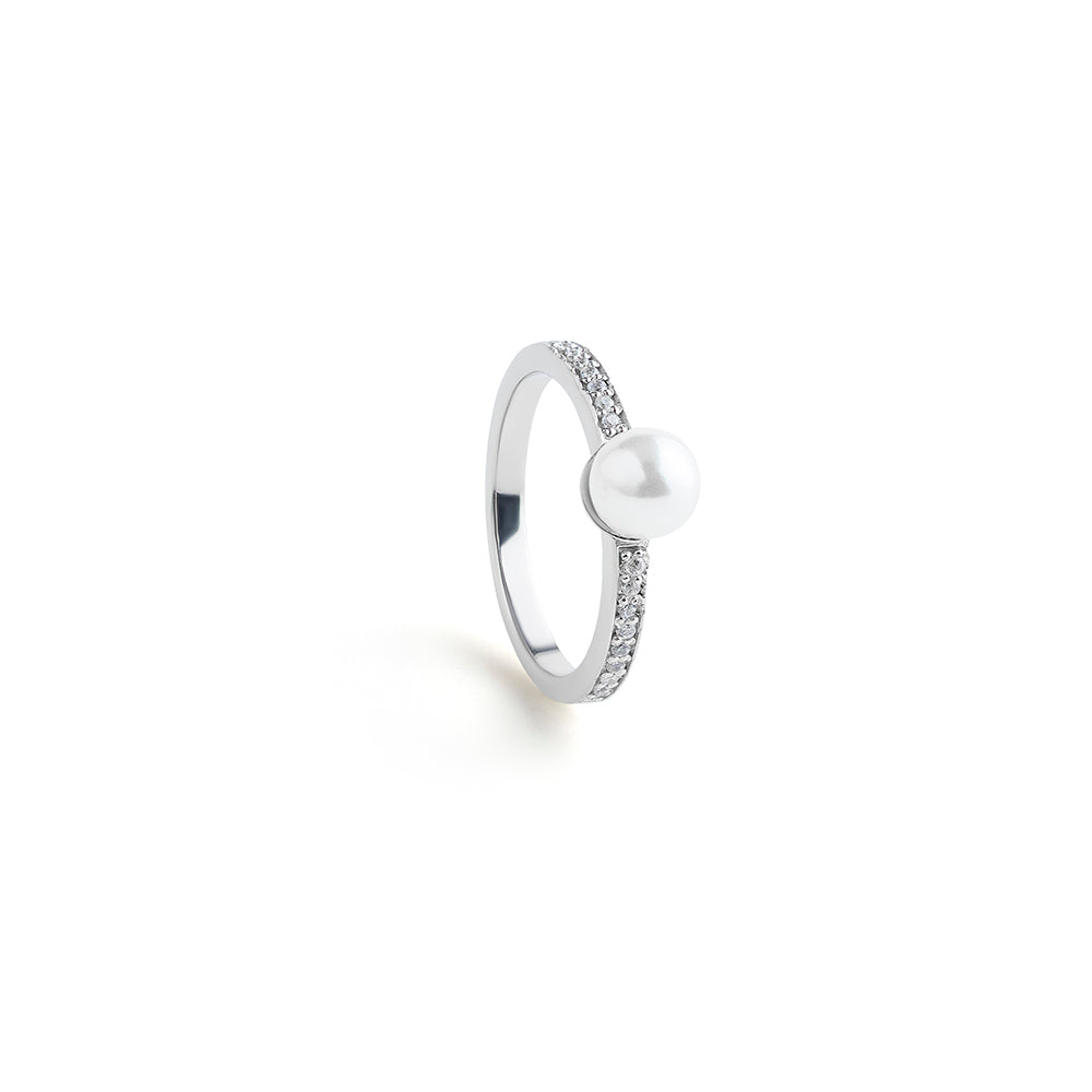 Pearl CZ Ring