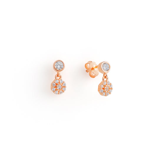 Floral mini drop earrings