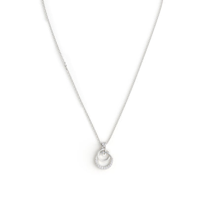 Double Ring Pendant Necklace
