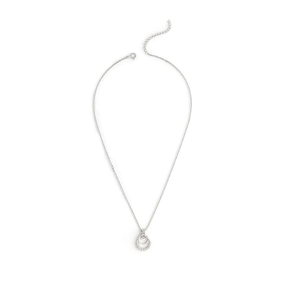 Double Ring Pendant Necklace