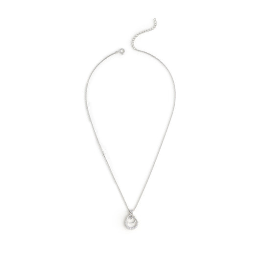 Double Ring Pendant Necklace