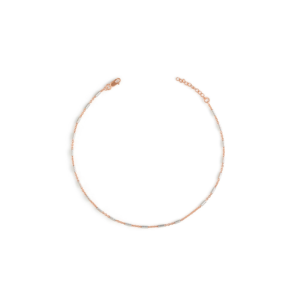 Twisted Tube Dual tone Anklet