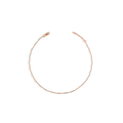 Twisted Tube Dual tone Anklet