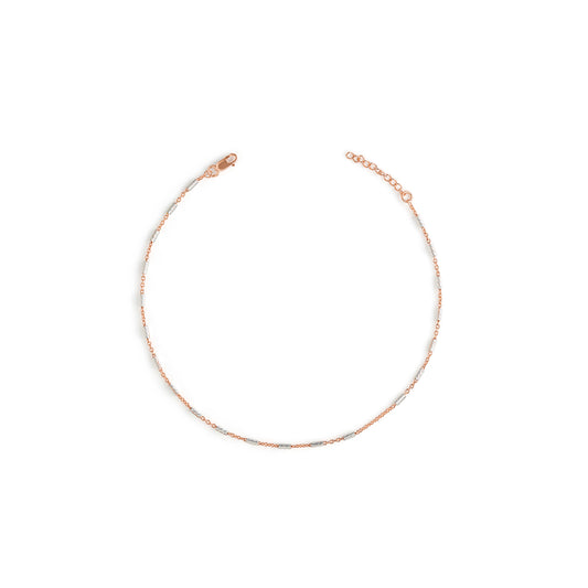 Twisted Tube Dual tone Anklet