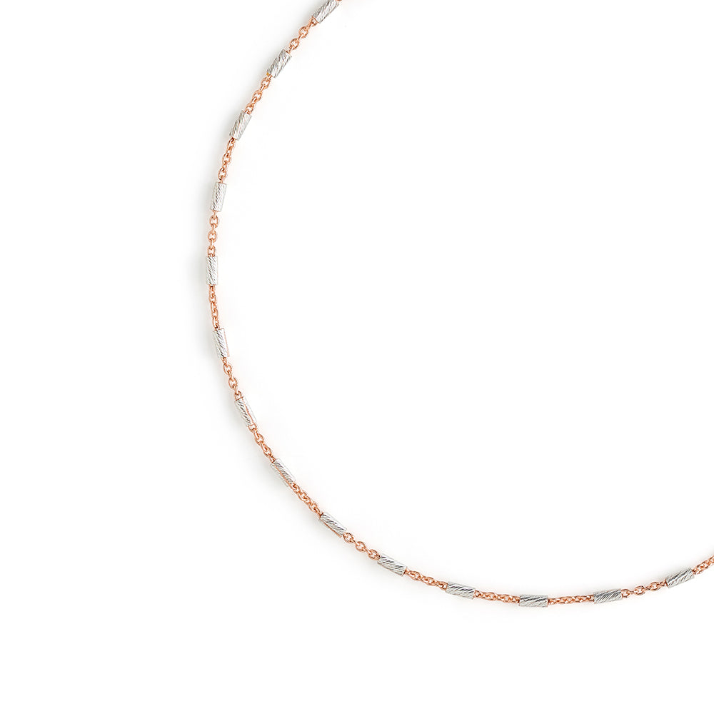 Twisted Tube Dual tone Anklet