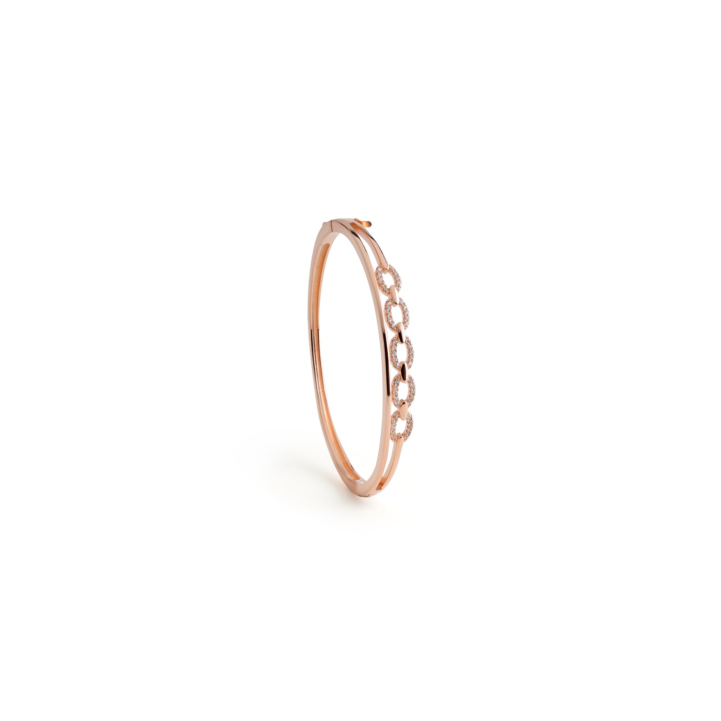 CZ Link Oval Bangle