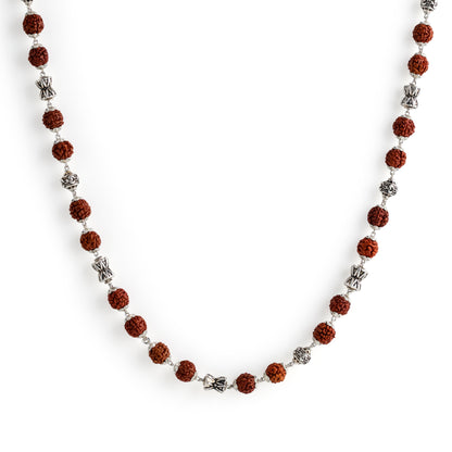 Rudraksh with Damaru Necklace