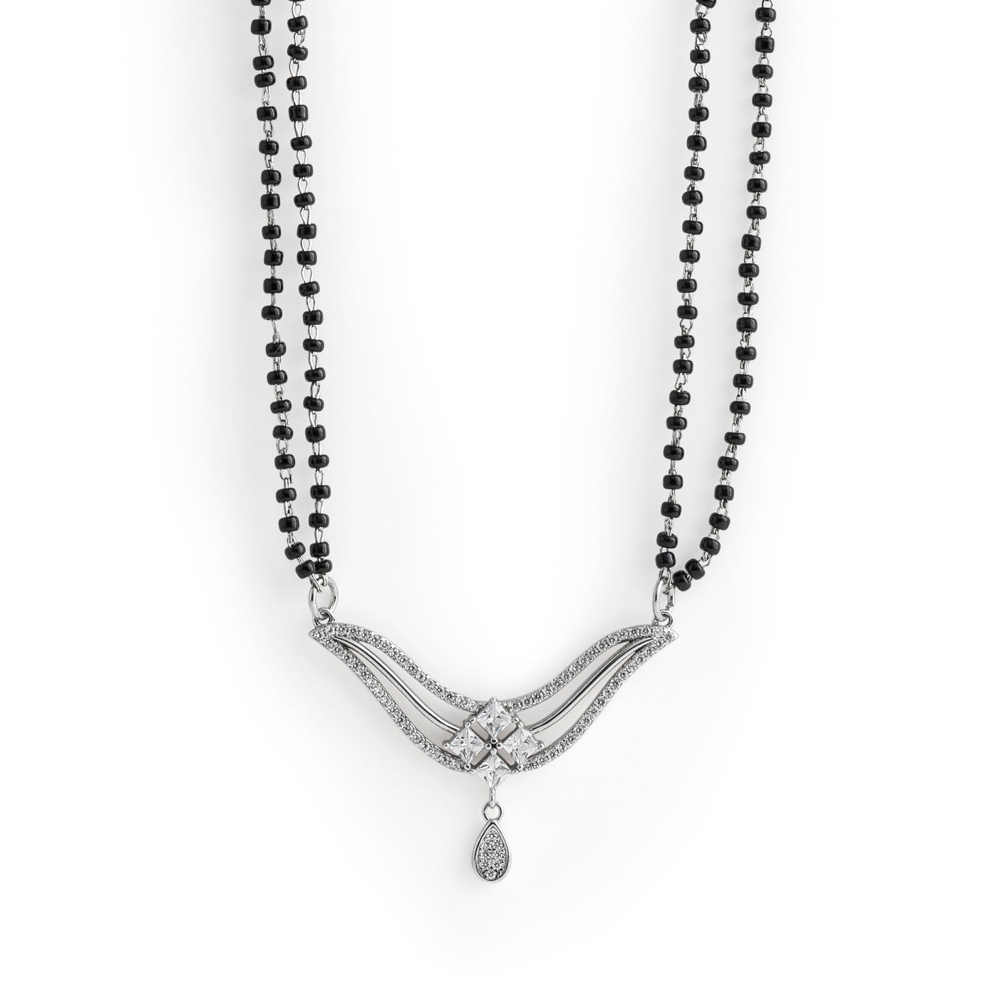 Kite flower with drop Mangalsutra