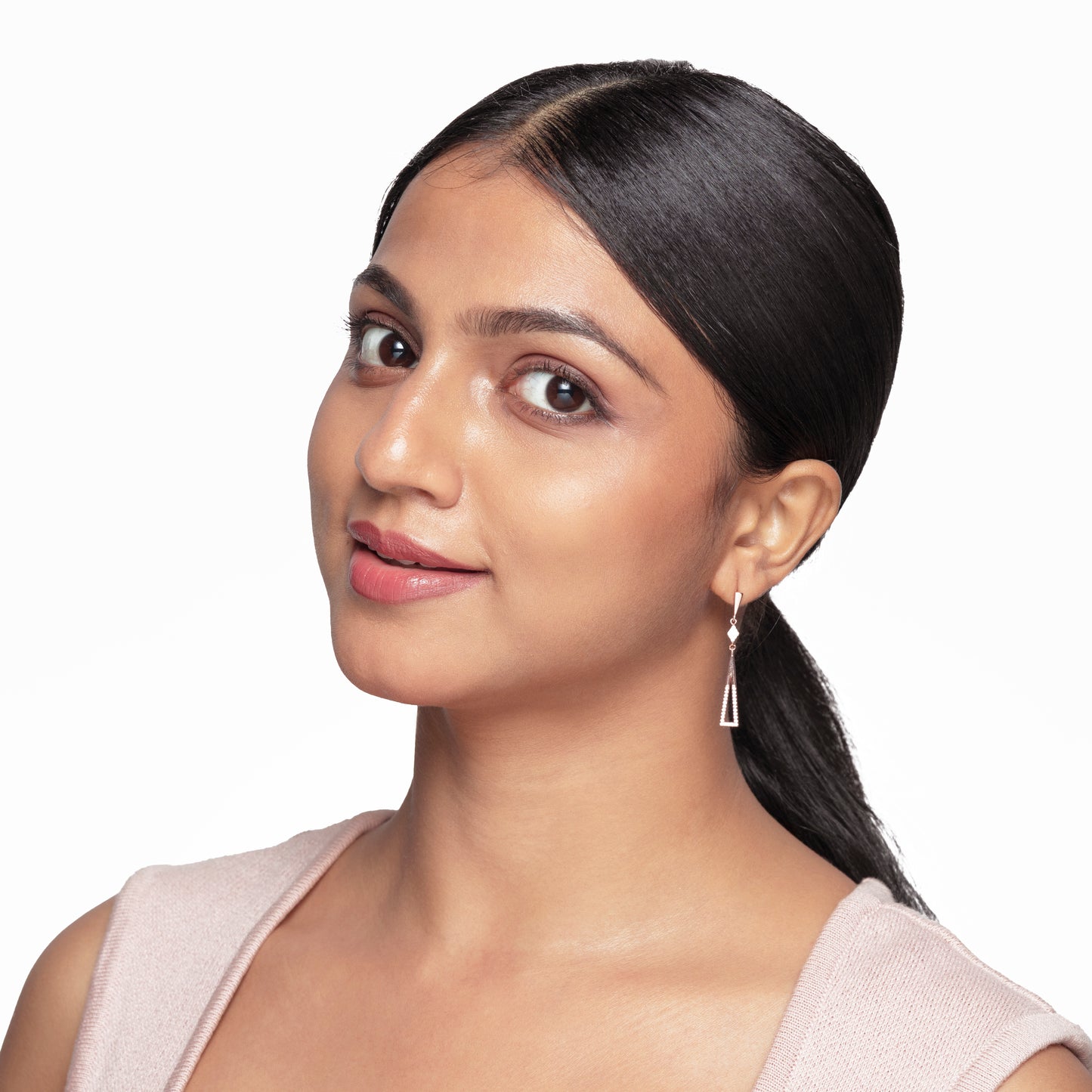 Triangle dangle earrings