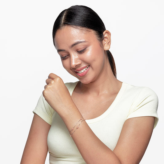 Rose pearl two layer Bracelet