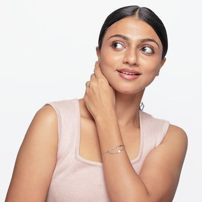 Heart and Link Chain Bracelet