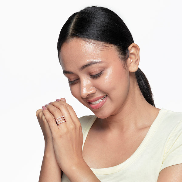 Bauble Three line Ring