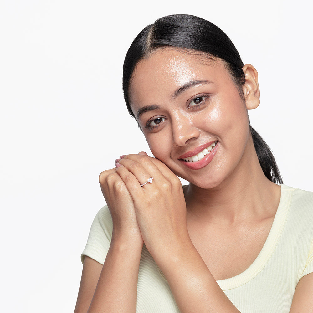 Heart Solitaire Ring