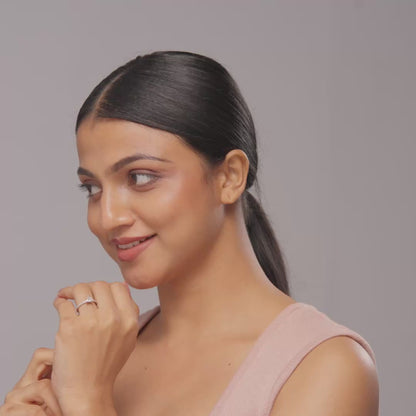 Triangle cut Solitaire Ring