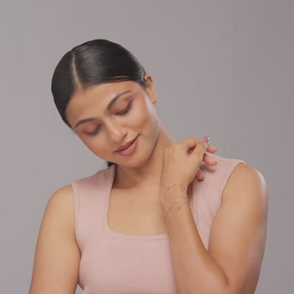 Grey Pearl three layer bracelet